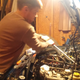 Bobby removes the cylinder head bolts from his wounded Jeep XJ.
